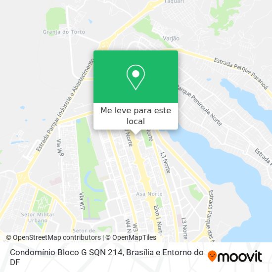 Condomínio Bloco G SQN 214 mapa