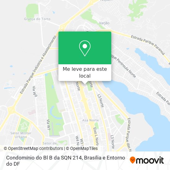 Condomínio do Bl B da SQN 214 mapa