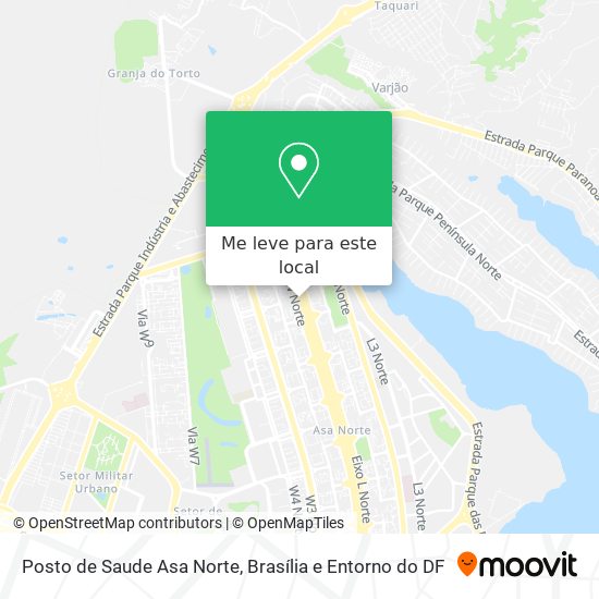 Posto de Saude Asa Norte mapa