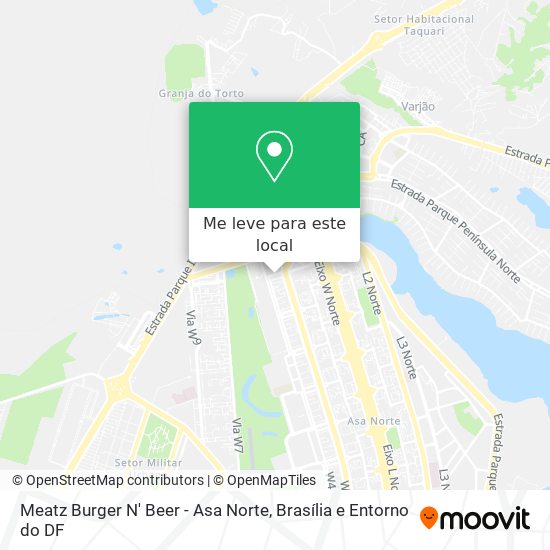 Meatz Burger N' Beer - Asa Norte mapa