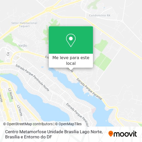 Centro Metamorfose Unidade Brasília Lago Norte mapa