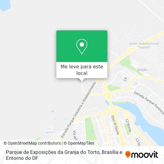 Parque de Exposições da Granja do Torto mapa