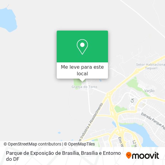 Parque de Exposição de Brasília mapa