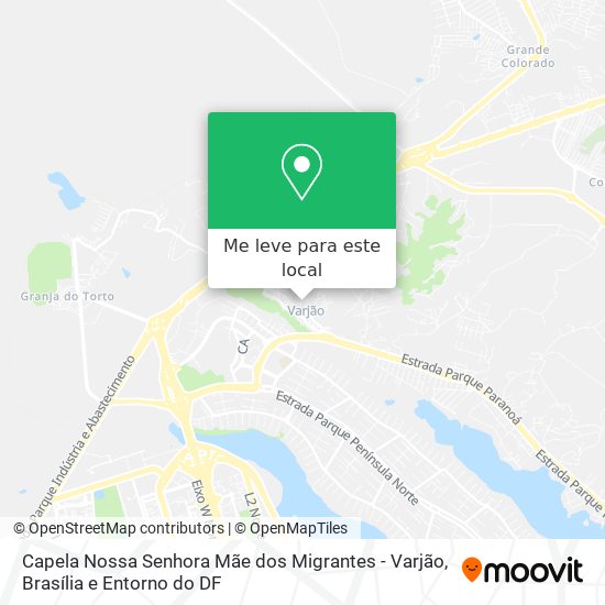 Capela Nossa Senhora Mãe dos Migrantes - Varjão mapa