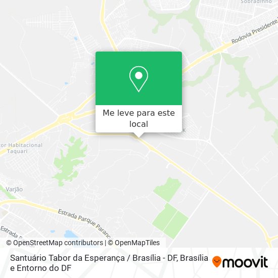 Santuário Tabor da Esperança / Brasília - DF mapa