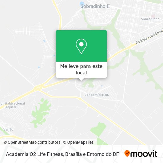 Academia O2 Life Fitness mapa