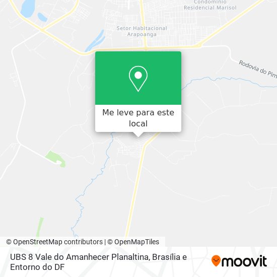 UBS 8 Vale do Amanhecer Planaltina mapa
