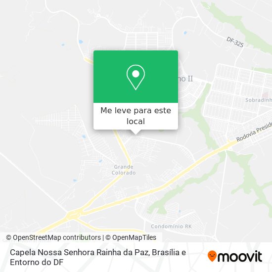 Capela Nossa Senhora Rainha da Paz mapa