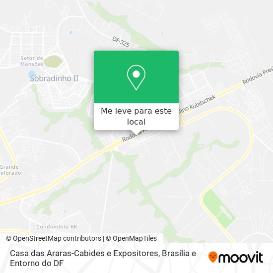 Casa das Araras-Cabides e Expositores mapa