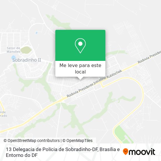 13 Delegacia de Polícia de Sobradinho-DF mapa