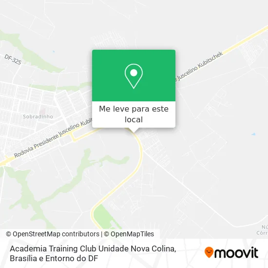 Academia Training Club Unidade Nova Colina mapa