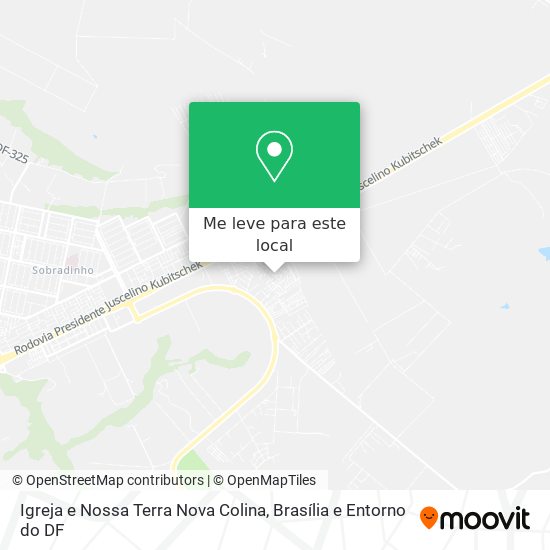Igreja e Nossa Terra Nova Colina mapa