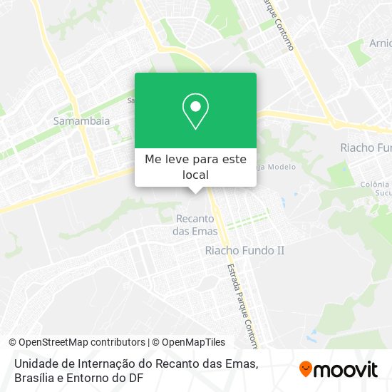Unidade de Internação do Recanto das Emas mapa