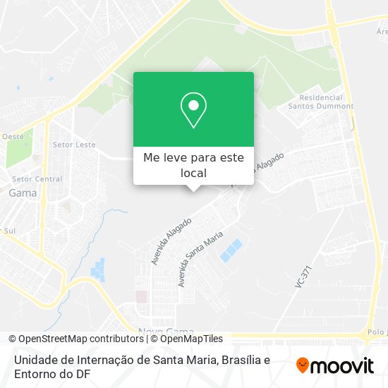 Unidade de Internação de Santa Maria mapa