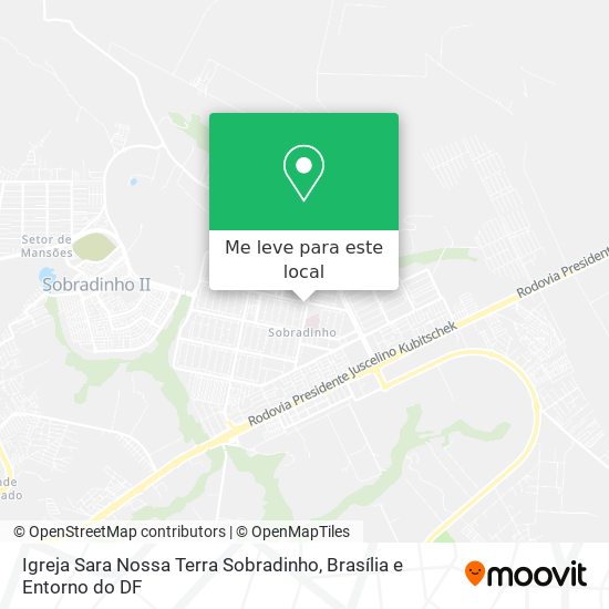 Igreja Sara Nossa Terra Sobradinho mapa