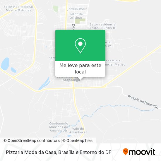 Pizzaria Moda da Casa mapa