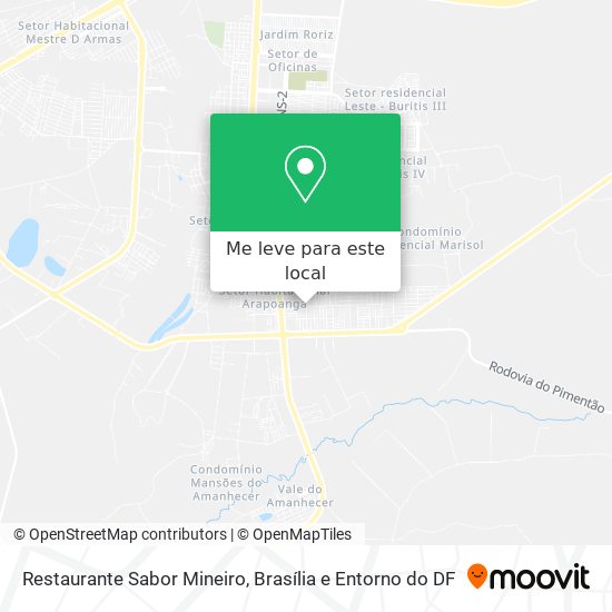 Restaurante Sabor Mineiro mapa