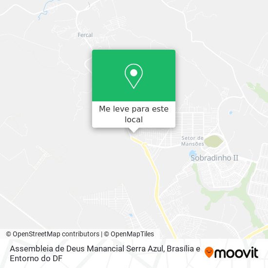 Assembleia de Deus Manancial Serra Azul mapa
