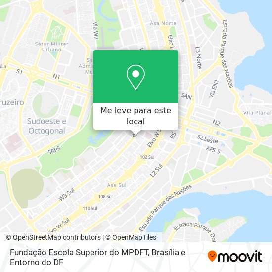 Fundação Escola Superior do MPDFT mapa