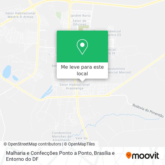 Malharia e Confecções Ponto a Ponto mapa