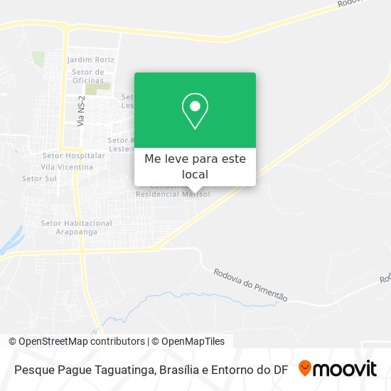Pesque Pague Taguatinga mapa