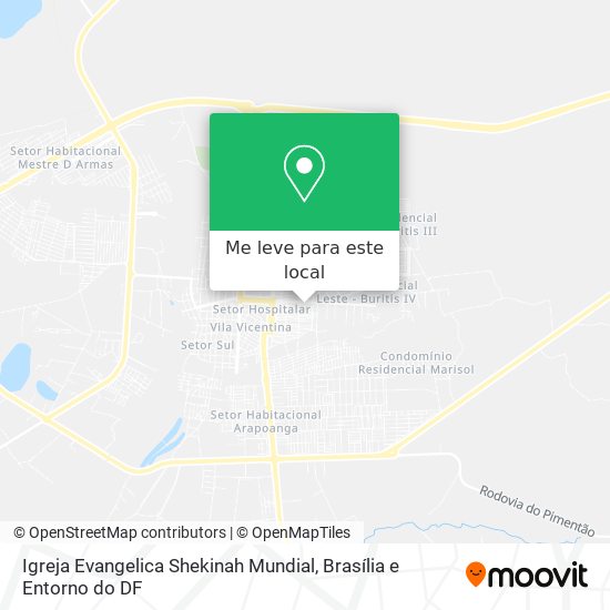 Igreja Evangelica Shekinah Mundial mapa