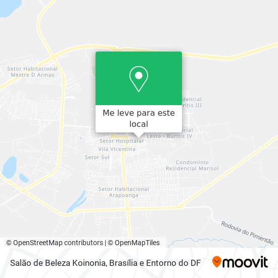 Salão de Beleza Koinonia mapa