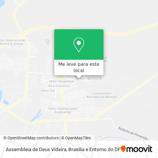 Assembleia de Deus Videira mapa