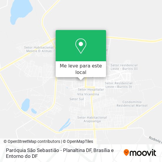 Paróquia São Sebastião - Planaltina DF mapa