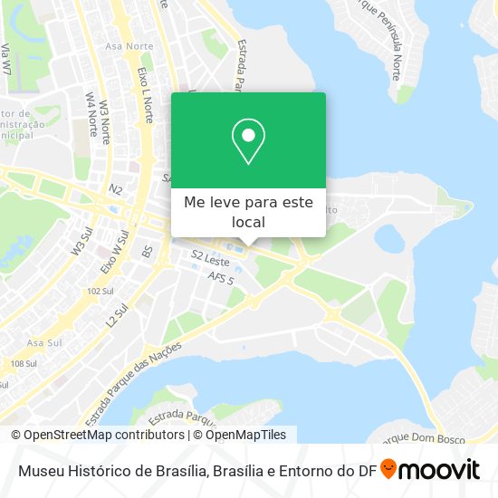 Museu Histórico de Brasília mapa