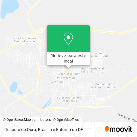 Tesoura de Ouro mapa