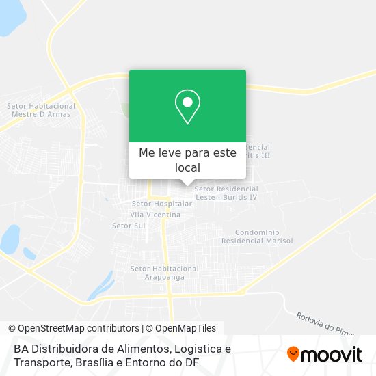 BA Distribuidora de Alimentos, Logistica e Transporte mapa