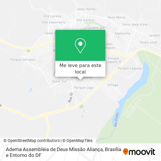 Adema Assembléia de Deus Missão Aliança mapa