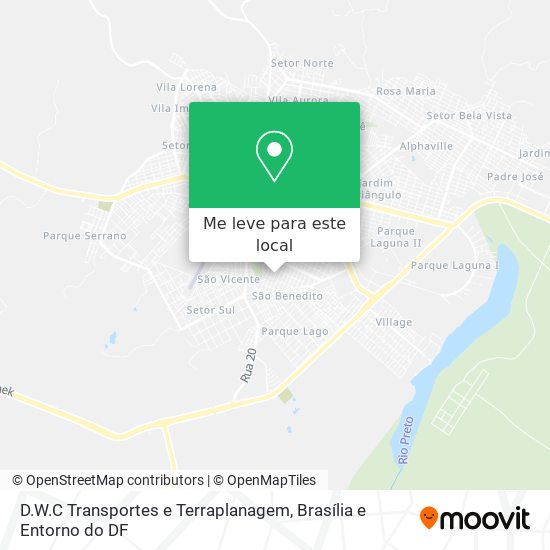 D.W.C Transportes e Terraplanagem mapa