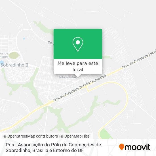 Pris - Associação do Pólo de Confecções de Sobradinho mapa