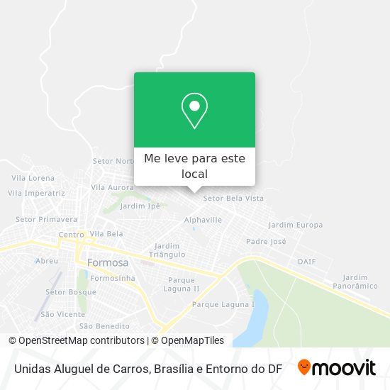 Unidas Aluguel de Carros mapa