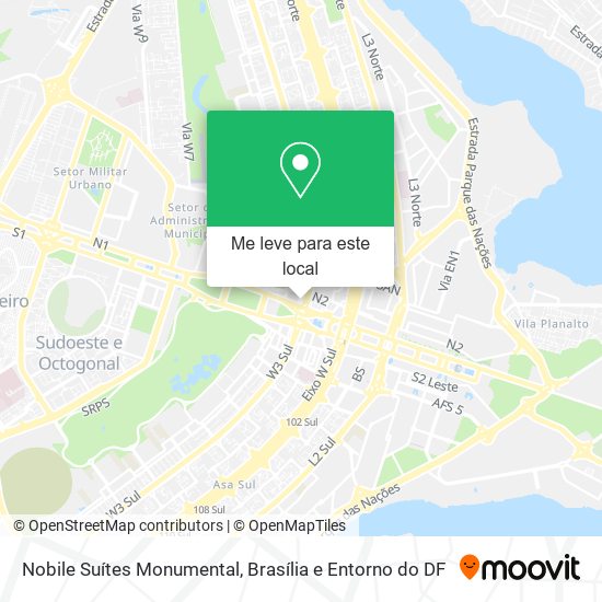 Nobile Suítes Monumental mapa