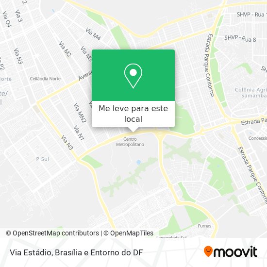 Via Estádio mapa