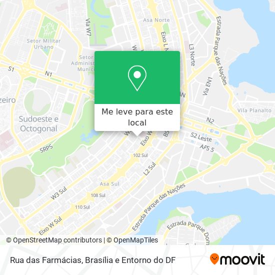 Rua das Farmácias mapa