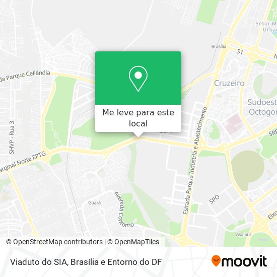 Viaduto do SIA mapa