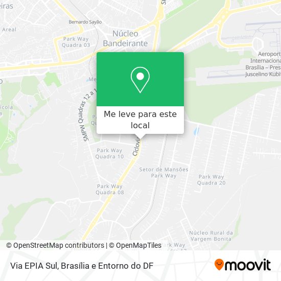 Via EPIA Sul mapa