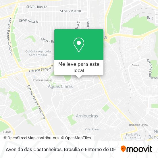 Avenida das Castanheiras mapa
