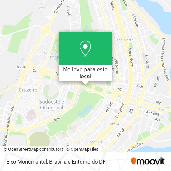 Eixo Monumental mapa
