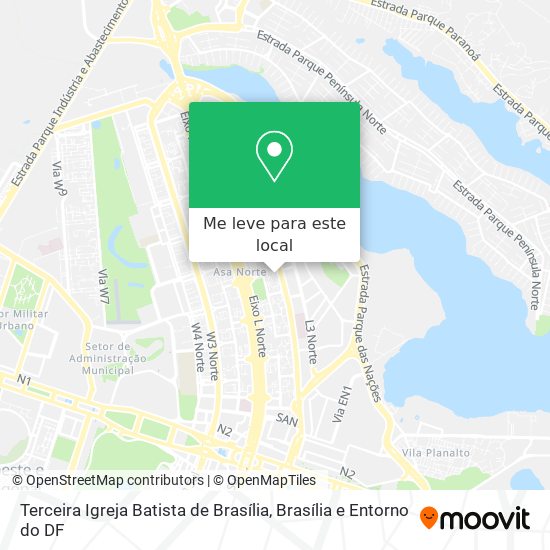 Terceira Igreja Batista de Brasília mapa