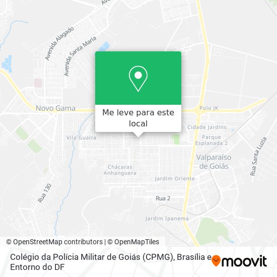 Colégio da Polícia Militar de Goiás (CPMG) mapa