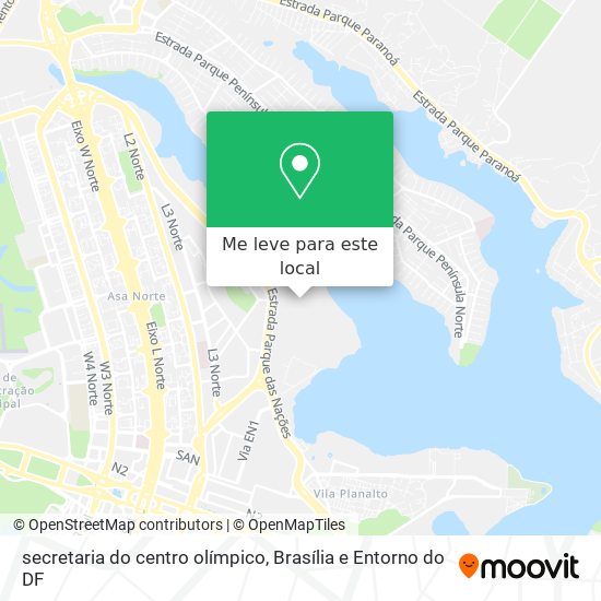 secretaria do centro olímpico mapa