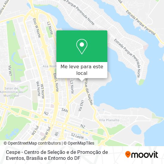 Cespe - Centro de Seleção e de Promoção de Eventos mapa