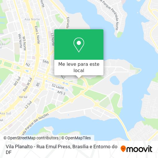Vila Planalto - Rua Emul Press mapa