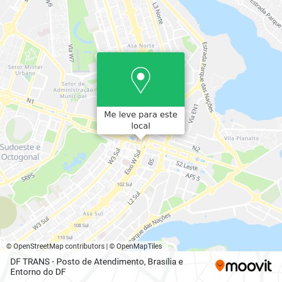 DF TRANS - Posto de Atendimento mapa