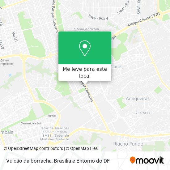 Vulcão da borracha mapa